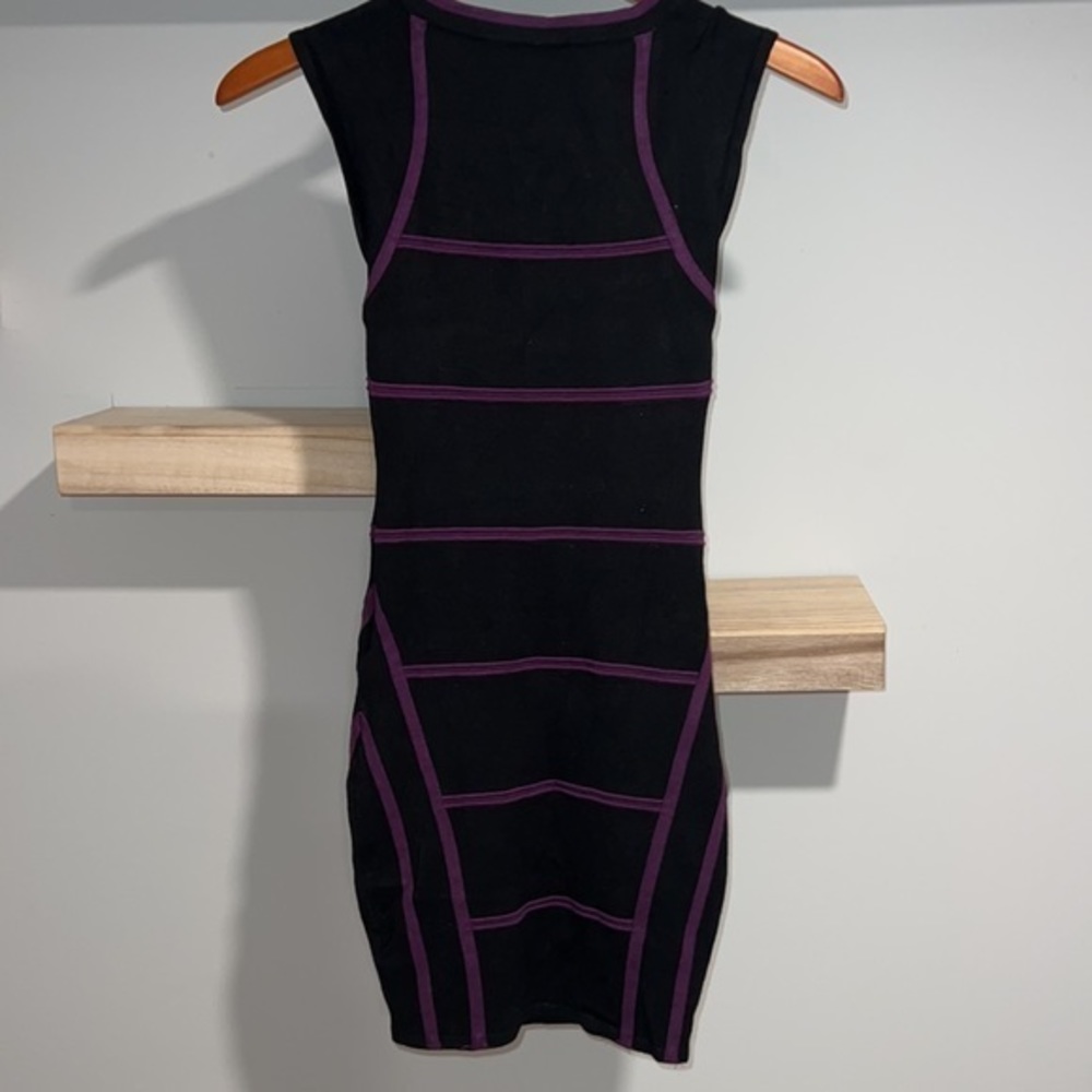 Forever 21 black and purple bodycon dress - Picture 3 of 4